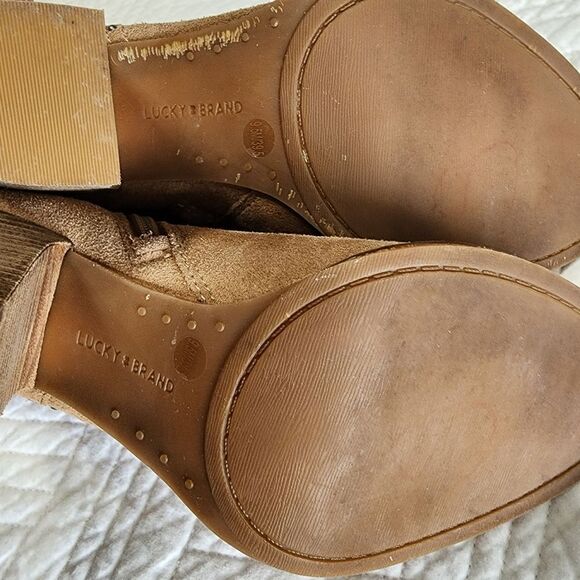 Lucky brand suede lotisha studded peep toe shoes - Picture 9 of 13